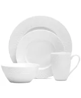 Mikasa Trellis White 16-Pc. Dinnerware Set, Service For 4