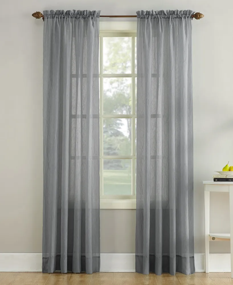 No. 918 Crushed Sheer Voile Rod Pocket Curtain Panel