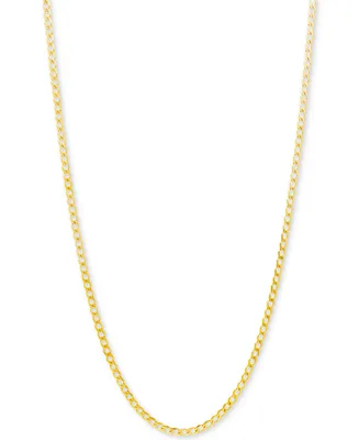 Italian Gold Curb Link Chain 22" Necklace (2-1/3mm) in 10k Gold