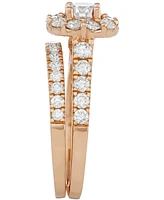 Certified Diamond Bridal Set (2 ct. t.w.) 18k Gold, White Gold or Rose Created for Macy's