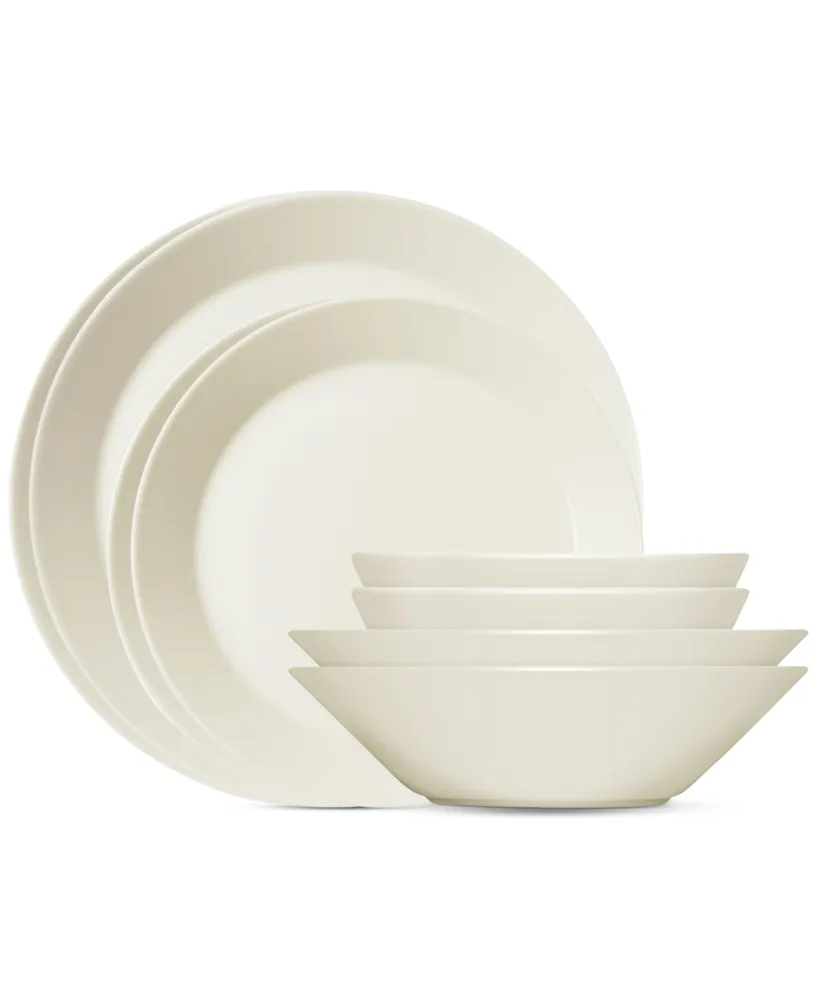 Zulay Kitchen - 16 Piece Porcelain White Dinnerware Set, Premium Quality Service for 4