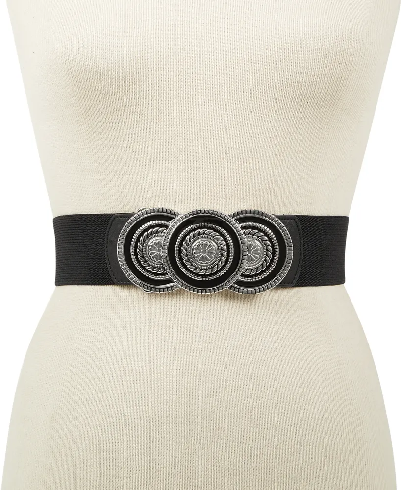 I.n.c. International Concepts Round-Buckle Stretch Belt, Created for Macy's