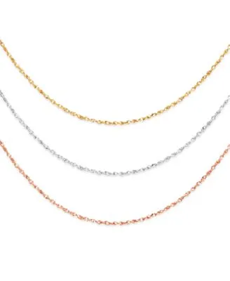 Italian Gold 14k Gold 14k White Gold 14k Rose Gold Necklaces 16 20 Perfectina Chain