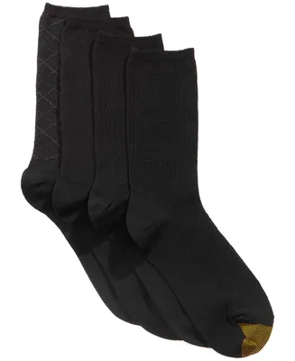 Gold Toe Women's 4-Pack Casual Textured Crew Socks, Created For Macys
