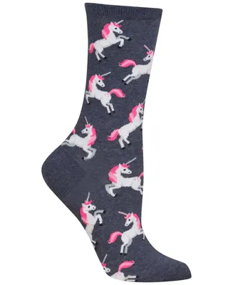 Hot Sox Women's Unicorn Fashion Crew Socks