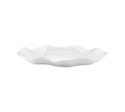 Q Squared Ruffle Melamine Chip & Dip Platter