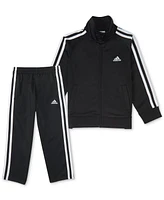 adidas Baby Boys Three Stripe Track Suit, 2 Piece Set