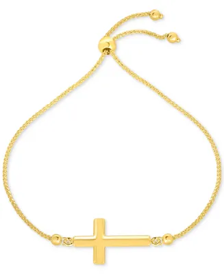 East-West Cross Bolo Bracelet in 10k Gold