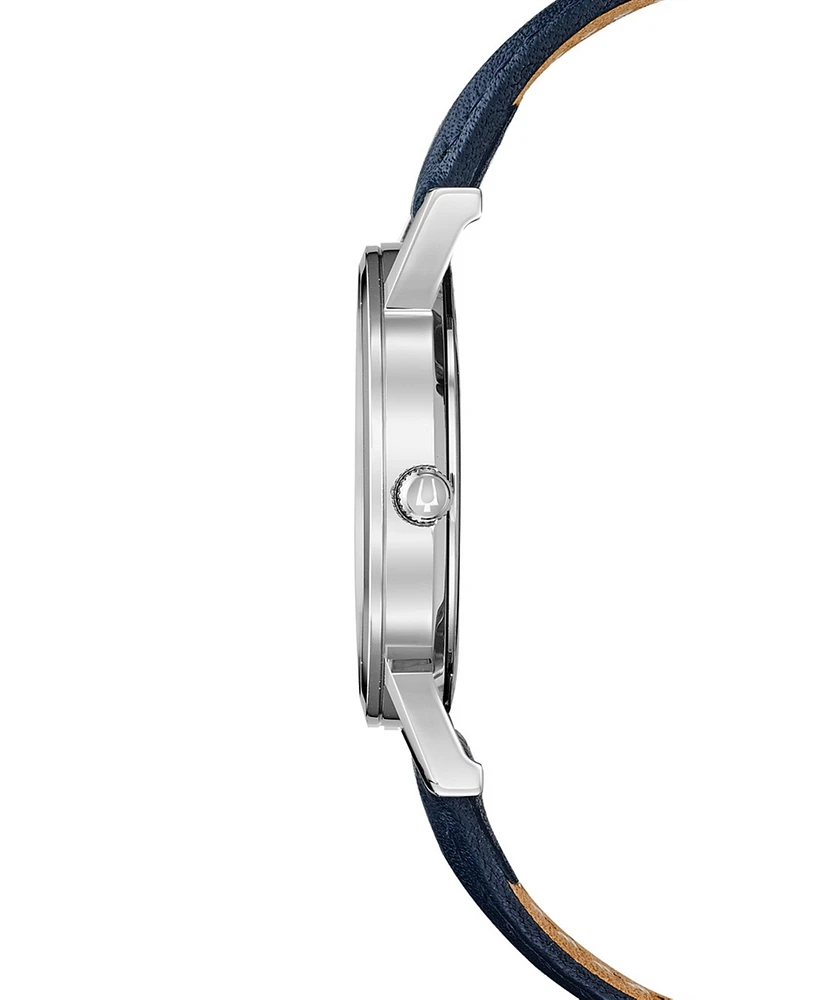 Bulova Women's American Clipper Navy Leather Strap Watch 32mm