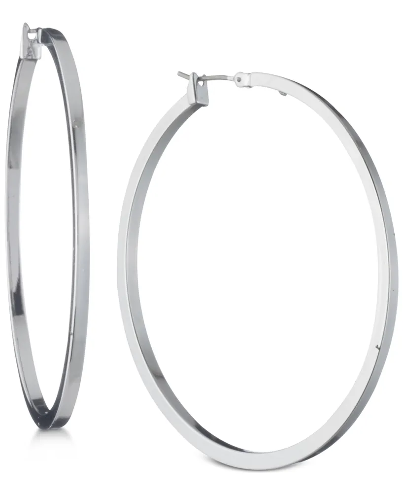 Dkny 2" Thin Hoop Earrings