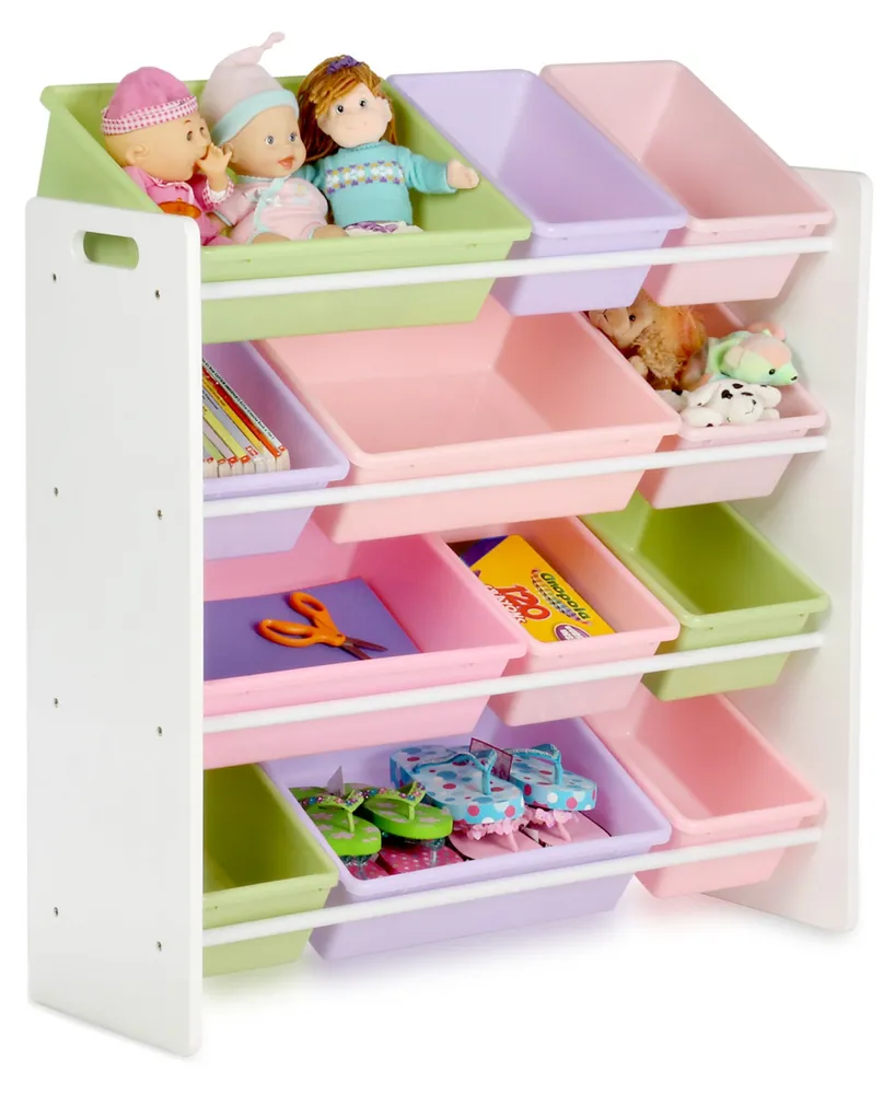 Closeout! Honey Can Do Kids Toy Room Organizer with Totes, 12 Bins