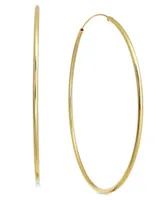 And Now This Large Endless Plated Hoop Earrings 2-7/8"