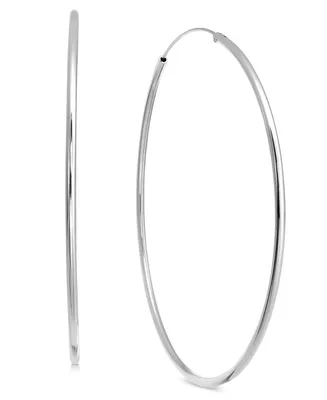 And Now This Large Endless Plated Hoop Earrings 2-7/8"