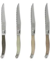 French Home Laguiole Neutral Tones Steak Knives, Set of 4