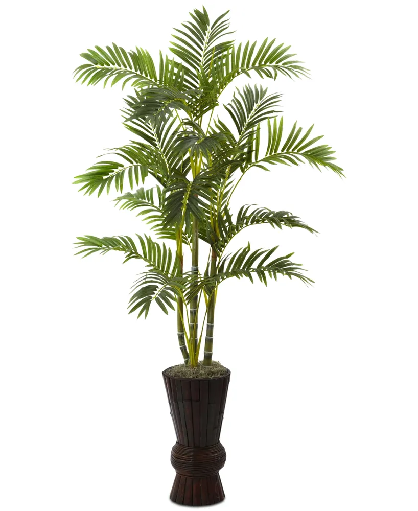 Nearly Natural 62" Areca Palm Tree with Decorative Planter