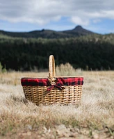 Picnic Time Country Red & Black Buffalo Plaid Picnic Basket