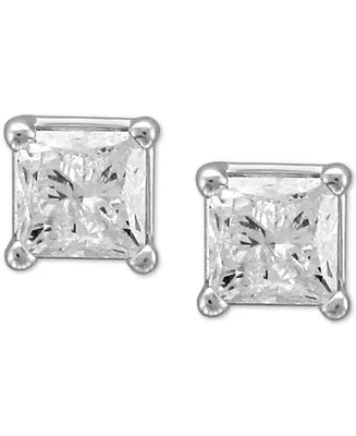 Diamond Princess Stud Earrings (3/4 ct. t.w.) in 14k White Gold
