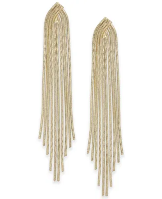 I.n.c. International Concepts Gold-Tone Snake Chain Multi-Row Statement Earrings, Created for Macy's