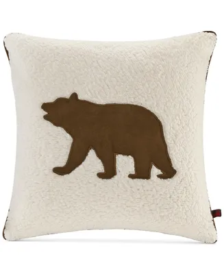 Woolrich Bear Reversible Decorative Pillow, 18" x 18"