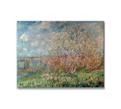Claude Monet 'Spring 1880' 35" x 47" Canvas Wall Art