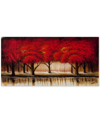Rio 'Parade of Red Trees Ii' Canvas Art