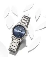 Longines Women's Swiss Automatic Master Collection Diamond Accent Stainless Steel Bracelet Watch 26mm L21284976