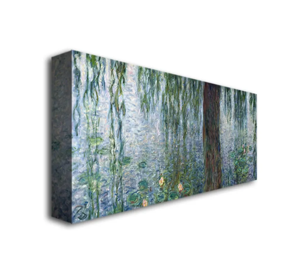 Claude Monet 'Waterlilies Morning' 20" x 47" Canvas Art Print