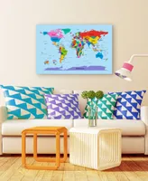 Michael Tompsett 'Childrens World Map' Canvas Art