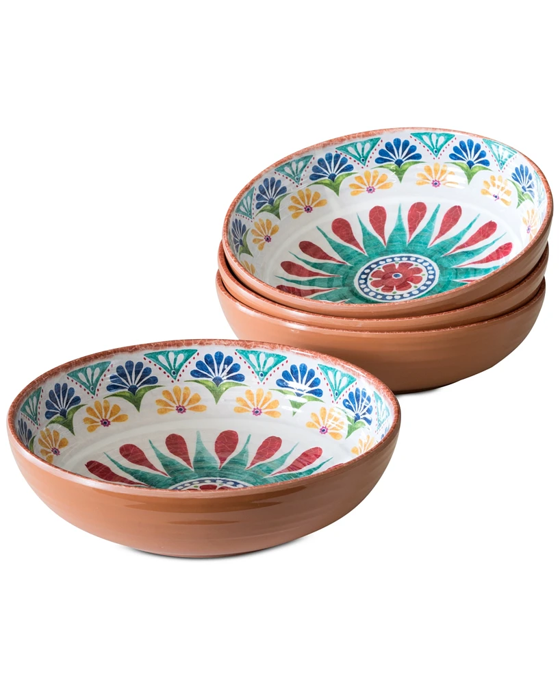 TarHong Rio Medallion Melamine Cereal Bowls, Set of 6