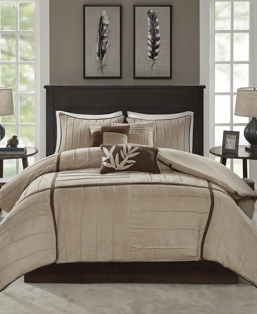 Madison Park Dune Faux-Suede 7-Pc. Comforter Set