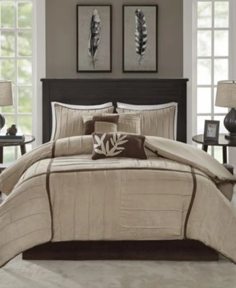 Madison Park Dune Faux Suede Comforter Sets