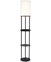 Adesso Charging Station Shelf Floor Lamp