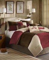 Madison Park Jackson Blocks Faux-Suede 7-Pc. Comforter Set