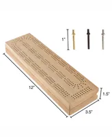 62-Pc. Wood Cribbage Board Game Set