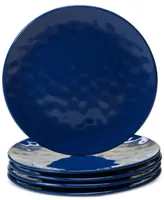 Certified International Cobalt Blue Melamine Set of 6 Salad Plates