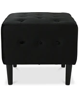 Jensen Tufted Velvet Ottoman