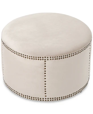 Sophie Studded Velvet Ottoman