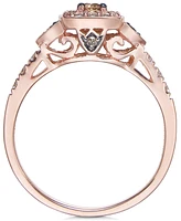 Chocolate by Petite Le Vian and White Diamond Ring (3/8 ct. t.w.) 14k Rose, Yellow or Gold