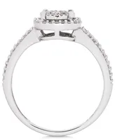 Cushion-Cut Diamond Promise Ring (1/4 ct. t.w.) in Sterling Silver