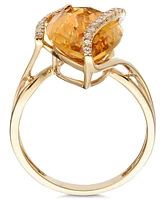 Sunset by Effy Marquise-Cut Pink Amethyst (6-7/8 ct. t.w.) and Diamond (1/8 Wrap Ring 14k Gold (Also Citrine & London Blue Topaz)