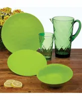 Certified International Green Melamine Dinnerware