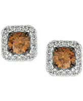 Le Vian Chocolatier Diamond (3/4 ct. t.w.) Halo Stud Earrings 14k White Gold, Rose Gold or Yellow Gold.