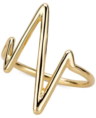 Heartbeat Ring Sterling Silver or 14K Gold-Plated