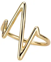 Heartbeat Ring Sterling Silver or 14K Gold-Plated