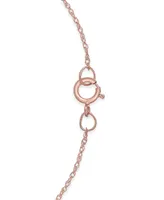 Pink Cultured Freshwater Pearl (8mm) & Diamond (1/4 ct. t.w.) 18" Pendant Necklace in 14k Rose Gold
