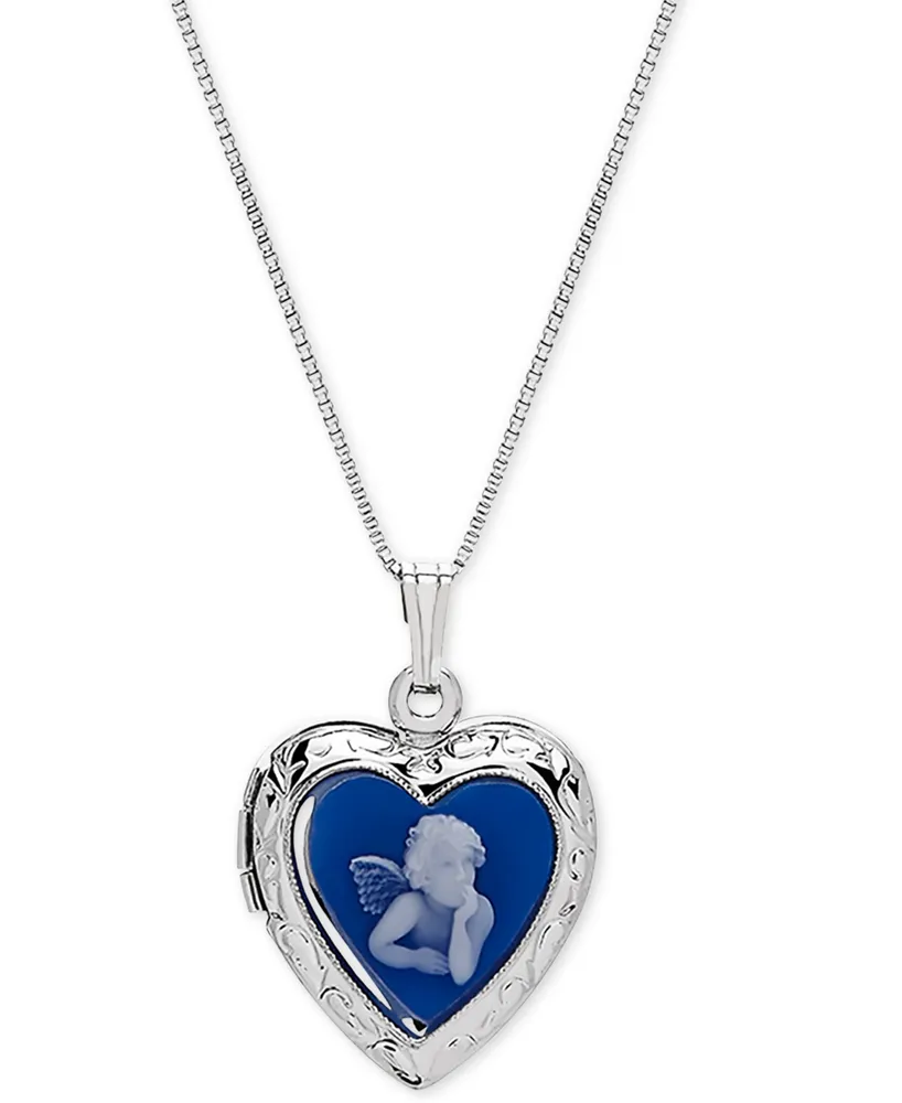 Hallmark Diamonds Angel Necklace 1/20 ct tw Sterling Silver 18