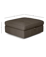 Julius Ii Leather Storage Ottoman