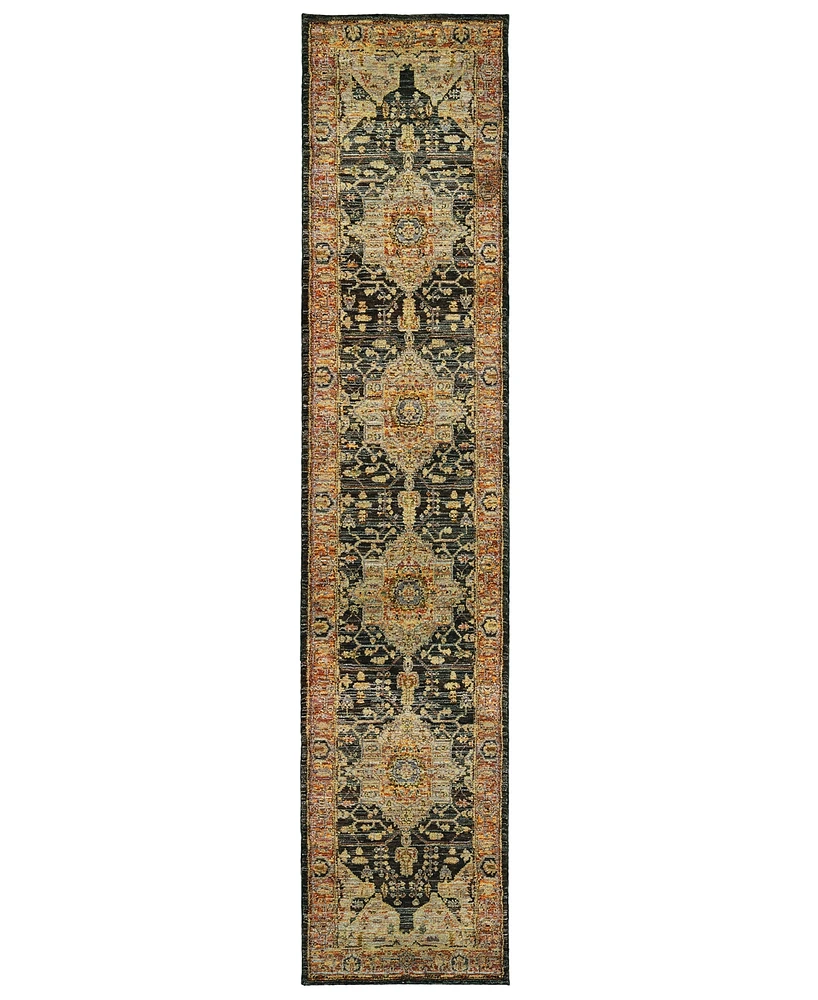 Oriental Weavers Andorra Heriz 2'6" x 12' Runner Rug