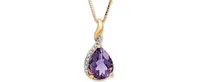 Amethyst (1-3/8 ct. t.w.) & Diamond Accent Pendant Necklace 14k Gold (Also Blue Topaz)