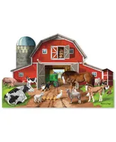 Melissa & Doug Busy Barn Shaped Floor Puzzle